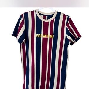Vox Populi for the People Striped Vibe with Me Tee